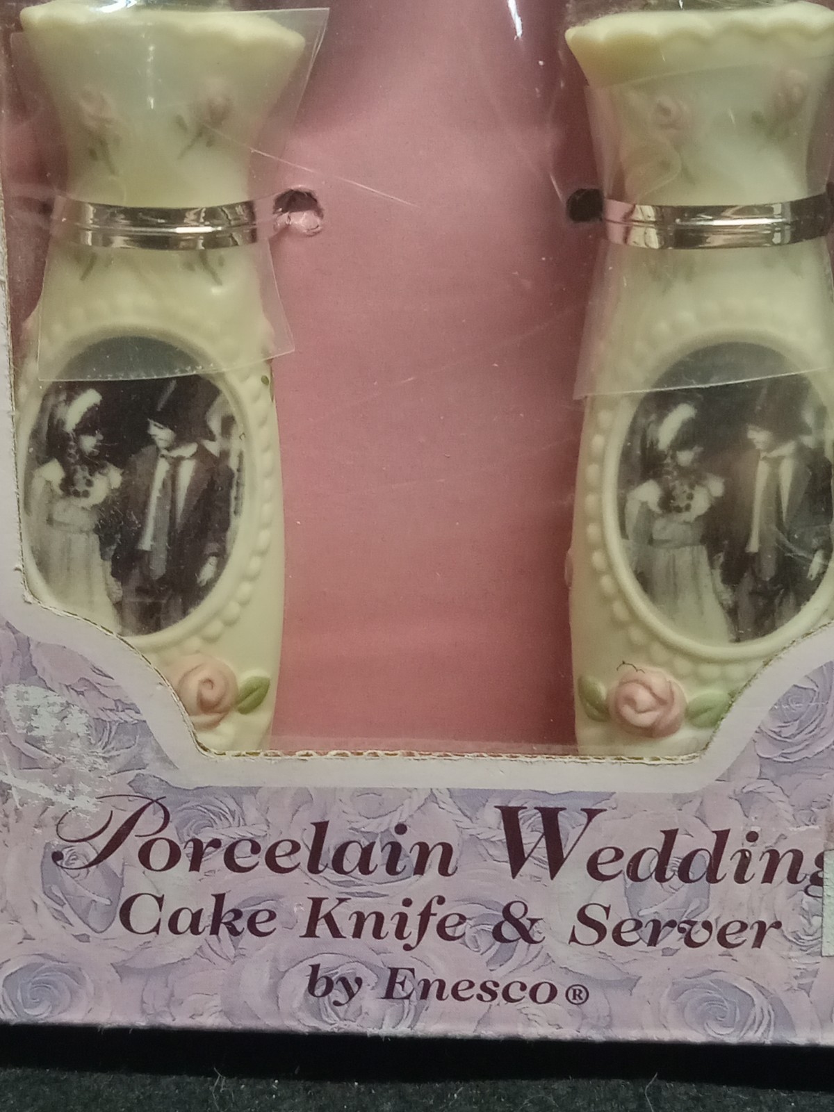 Pretty As A Picture Porcelain Wedding Cake Set by Enesco, Shoe & Necklace