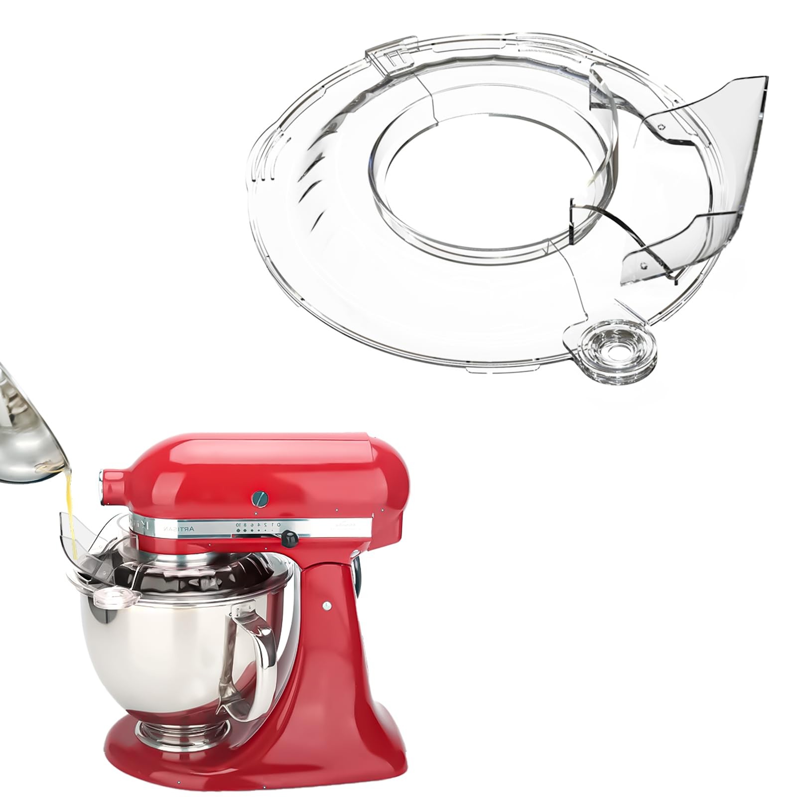 Pouring Shield for KitchenAid Tilt Head 4.5-5QT Stainless Steel (Only),Safety...