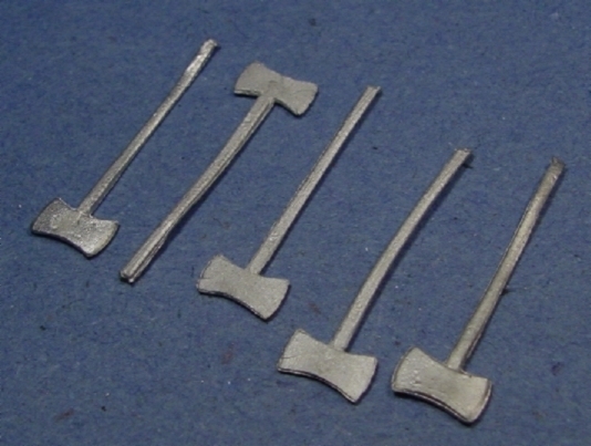 O/On3/On30 1/48 DOUBLE BLADE AXES WISEMAN MODEL SERVICES DETAIL PARTS #O108