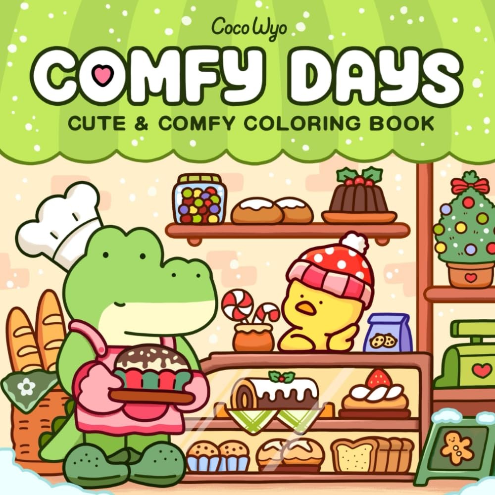Comfy Days: Coloring Book for Adults and Teens Featuring Super Cute - Paperback