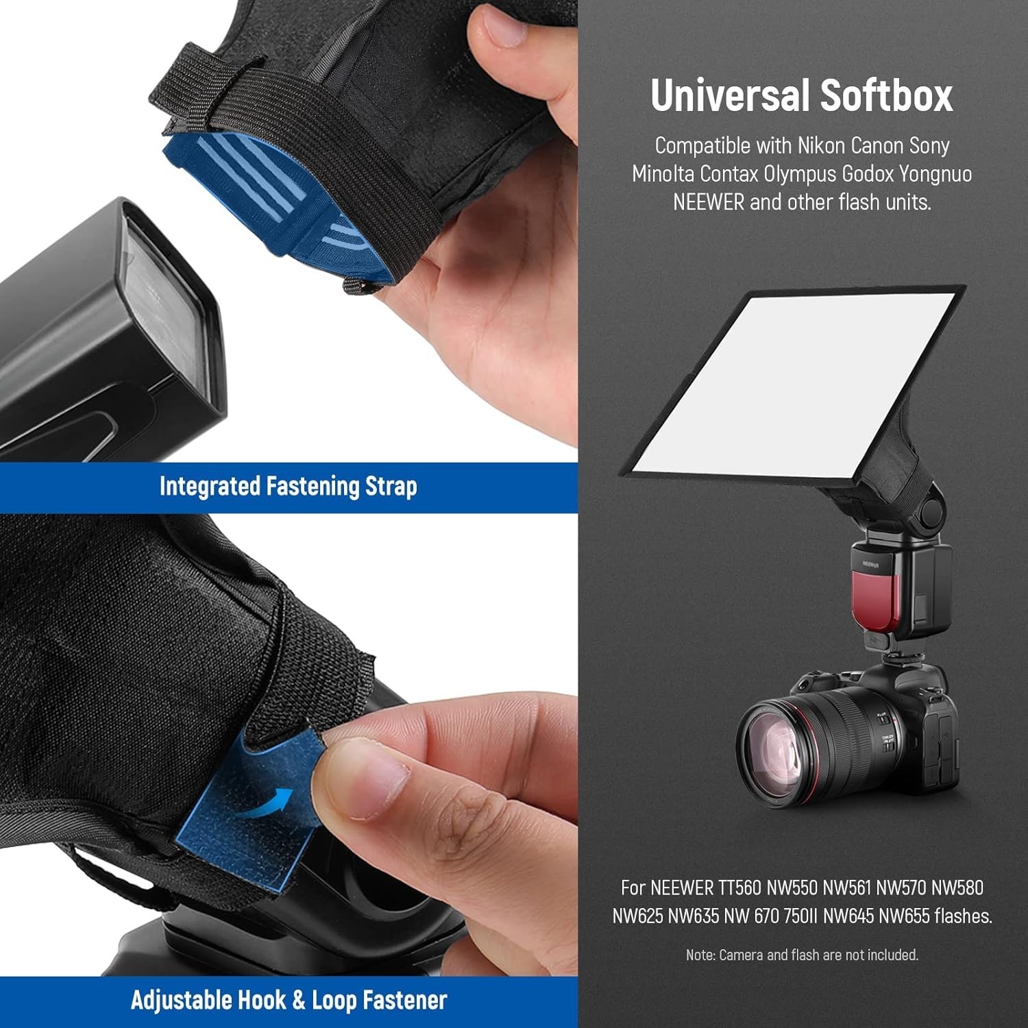 NEEWER Flash Diffuser Light Softbox 9" x 7", Universal NEW (5C)