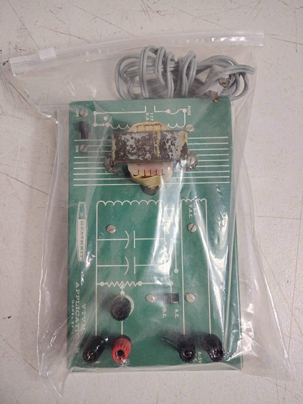 Vintage Heathkit EF-1 VTVM Applications Kit Wiring Board Untested