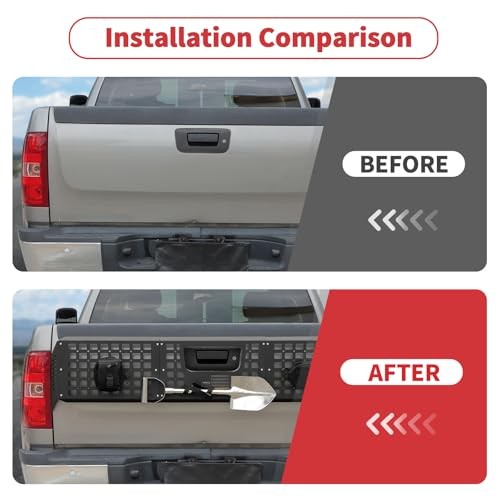 Tailgate Bed Molle Expansion Panel Compatible for 2007-2013 Silverado & Sierra