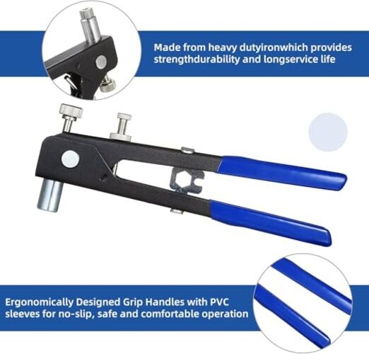 86 Pcs Heavy Blind Rivet Nut Tool Kit Hand Riveter Wrench Threaded Insert