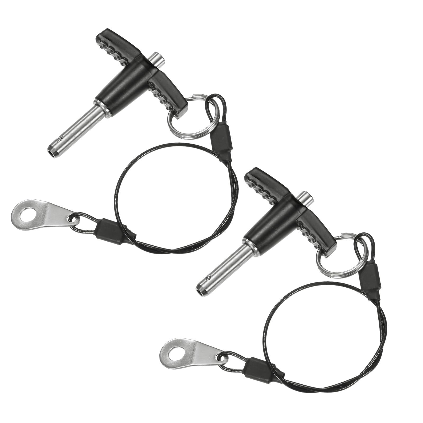 M METERXITY 2-Pack T Handle Lock Pins, 1/4"(6mm) Dia. 25/32"(20mm) Usage Leng...