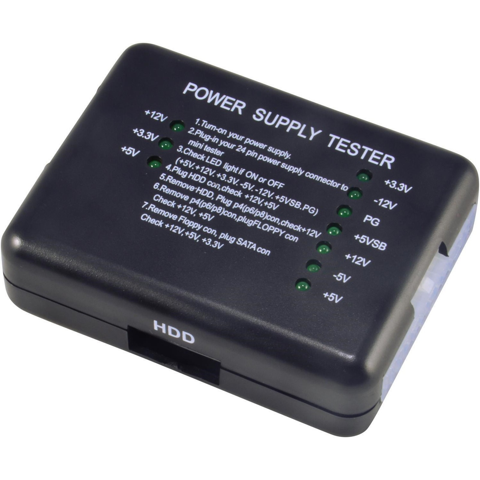 Tester Checker Meter Measuring For Computer 1Pc 20/24 Pin Power Supply Tester