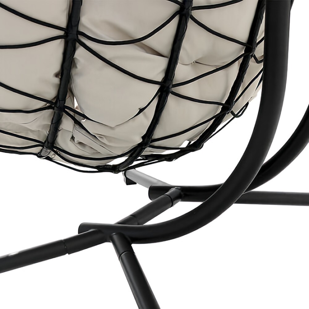 2-Person Hanging Egg Chairs for Outside Double Porch Swing Chair with Stand