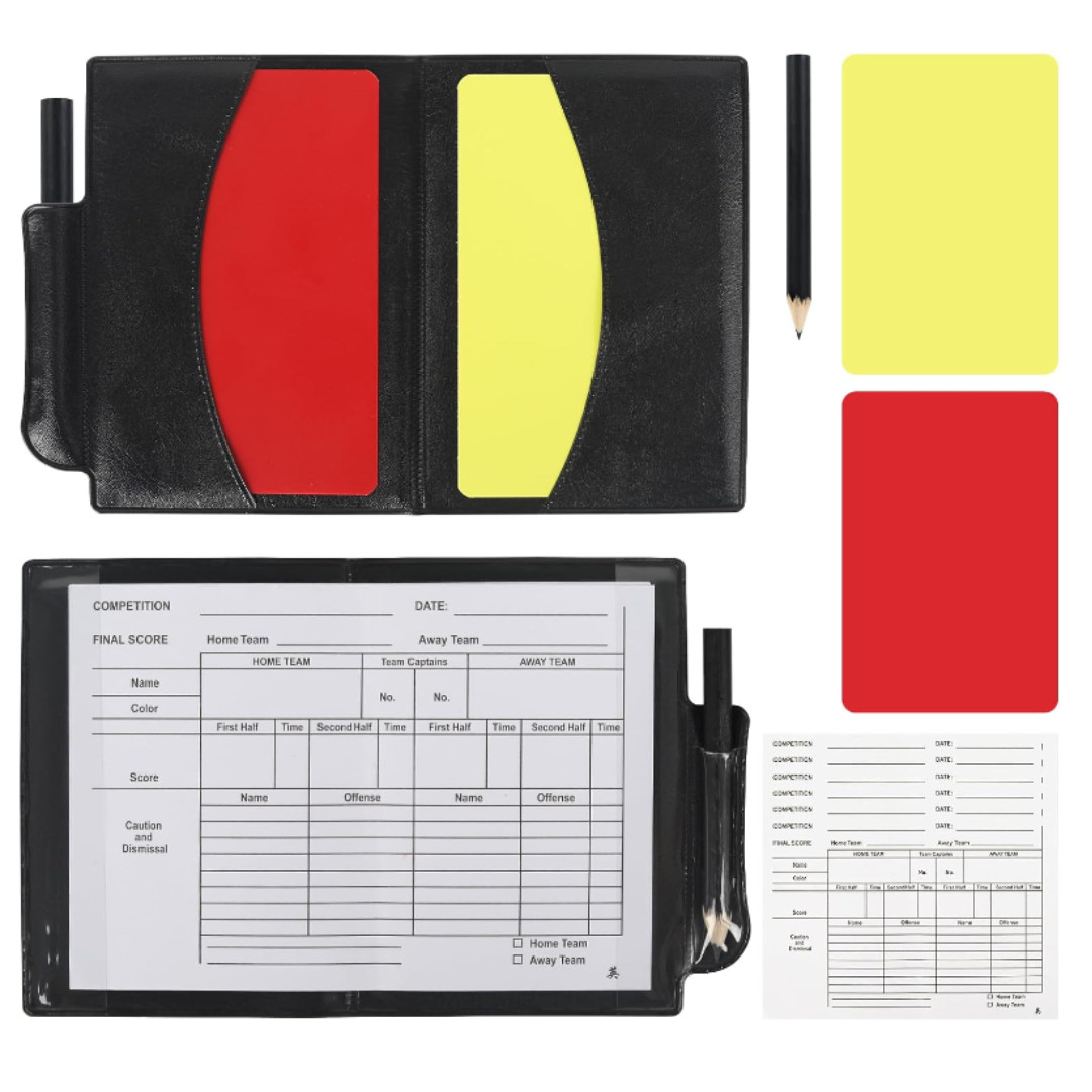 Professional Soccer Referee Wallet Football Red card Yellow Card Pencil Log Book