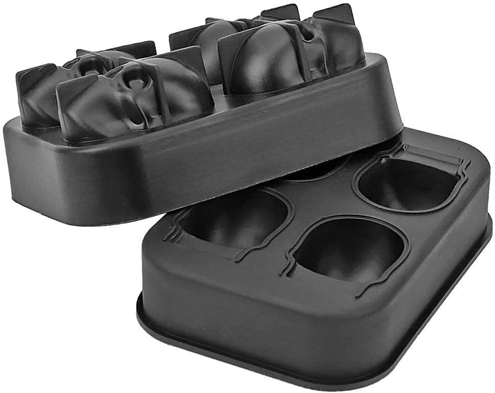 3D Skull Silicone Ice Cube Mold - 1.6'' Easy Release Flexible Silicone