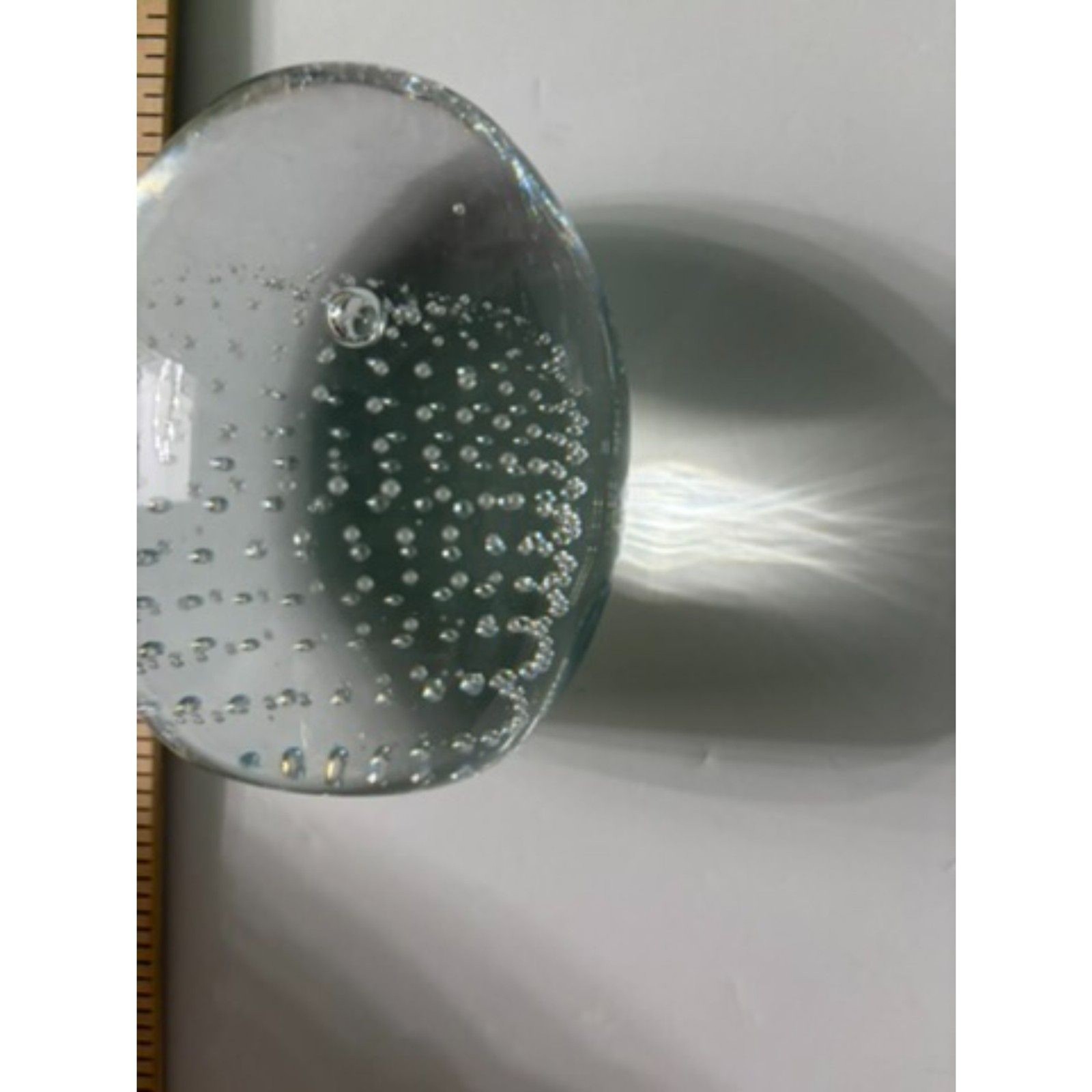 Handblown clear glass egg