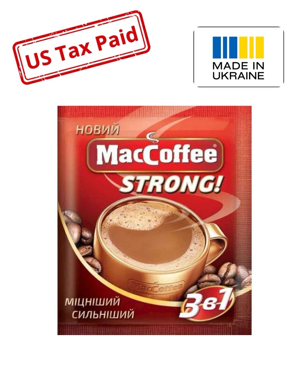 Maccoffee Strong instant coffee in sachets 20g