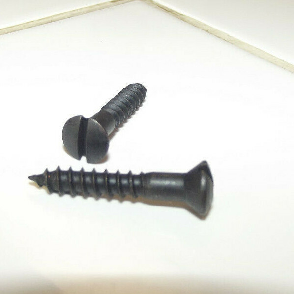 Blued Steel Wood Screws - Buttplate, etc. Set of Two   ~NEW~  (#Z-696)