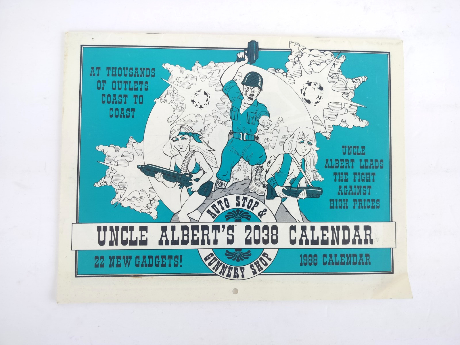 Vintage Uncle Albert's 2038 Calendar Steve Jackson Games 1988 Car Wars