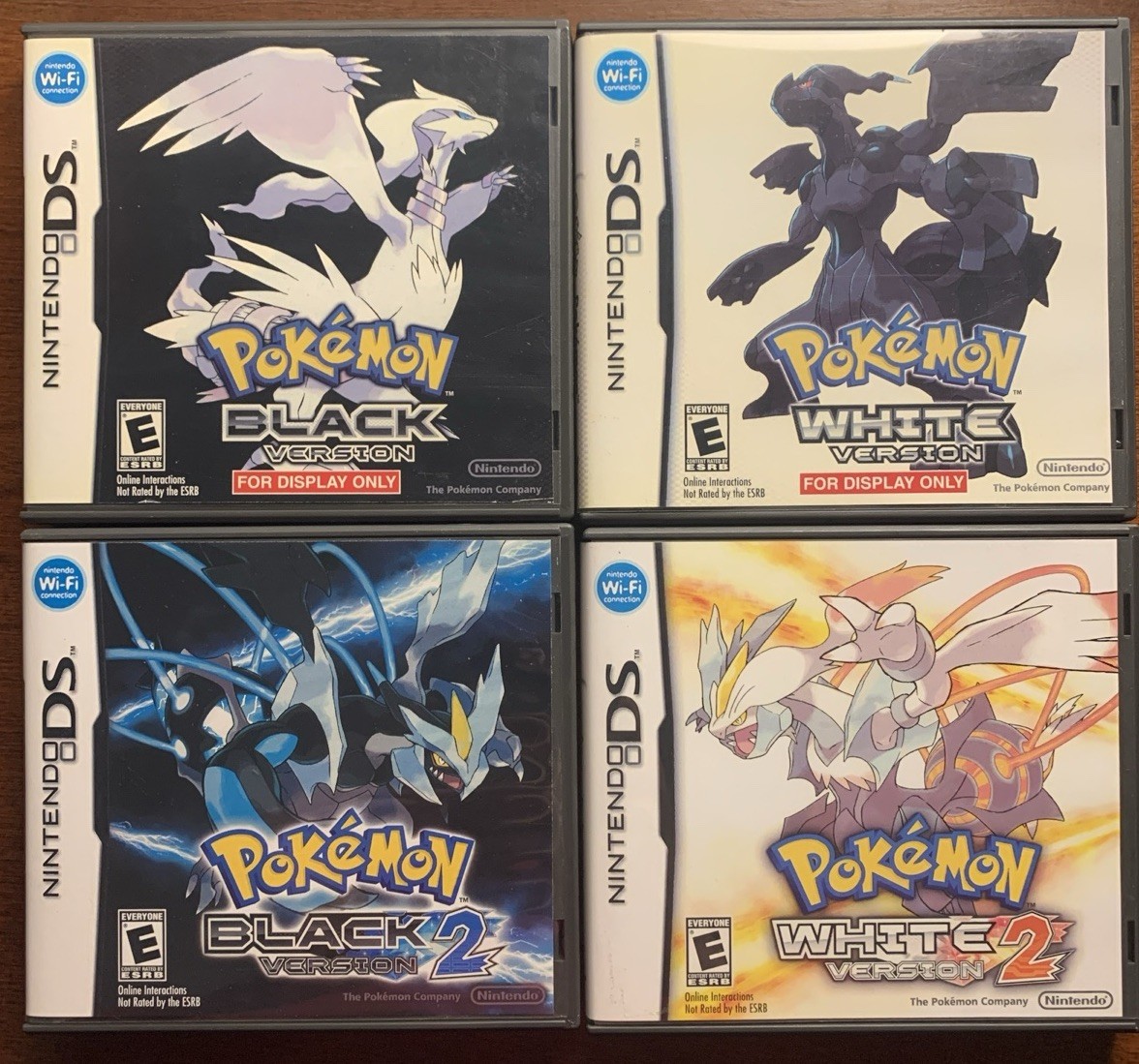 Pokemon White + Black Nintendo DS  Replacement *(4) Cases Only NO GAMES - Bundle
