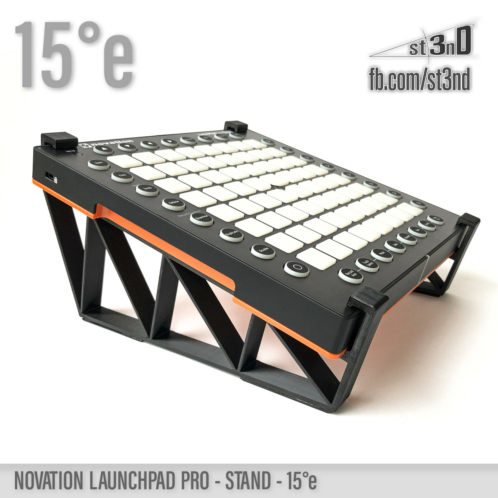 NOVATION LAUNCHPAD PRO - elevated desktop STAND with 15 degrees tilt, 3D printed