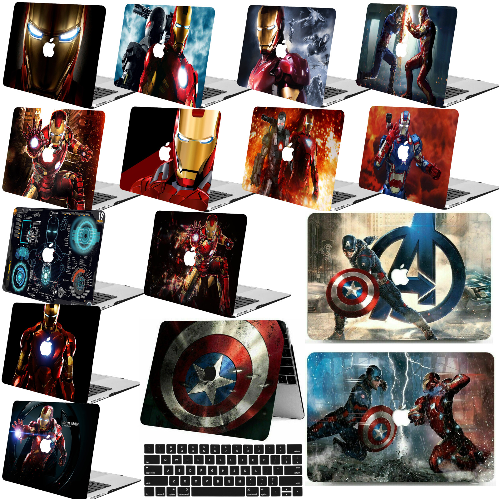 Matt Superhero Iron man Rubberized Hard Case Cover For New Macbook Air Pro M1 M2