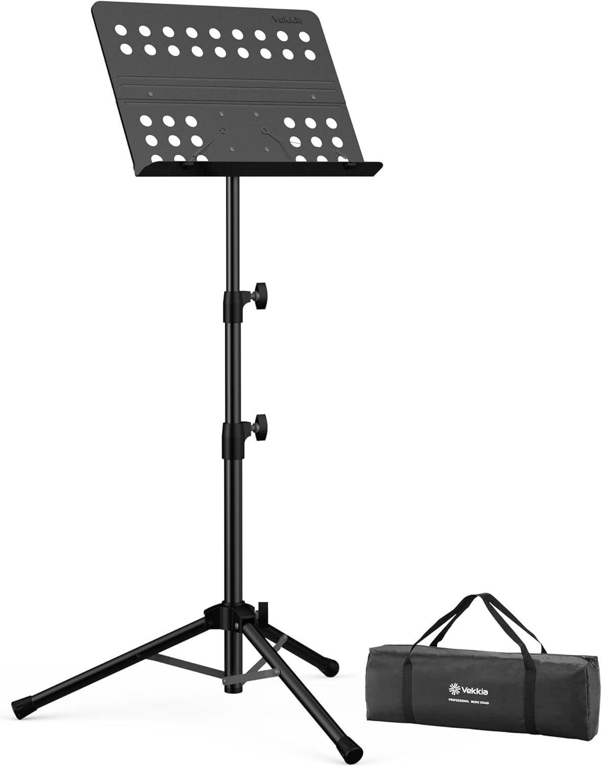 Sheet Music Stand-Metal Professional Portable 32-56inch, black