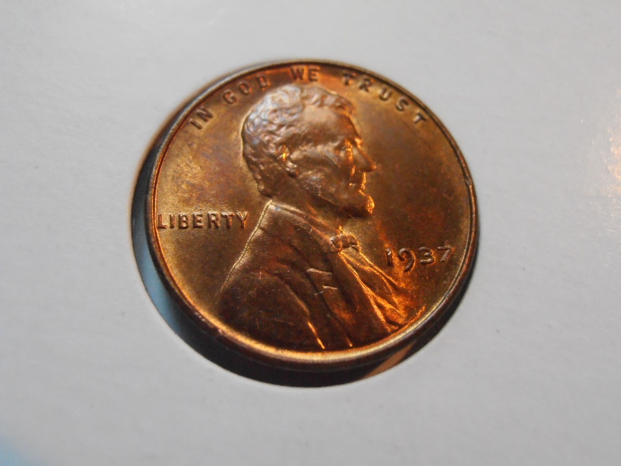 1937 P Lincoln Wheat Cent, UNC, (37PEW1)