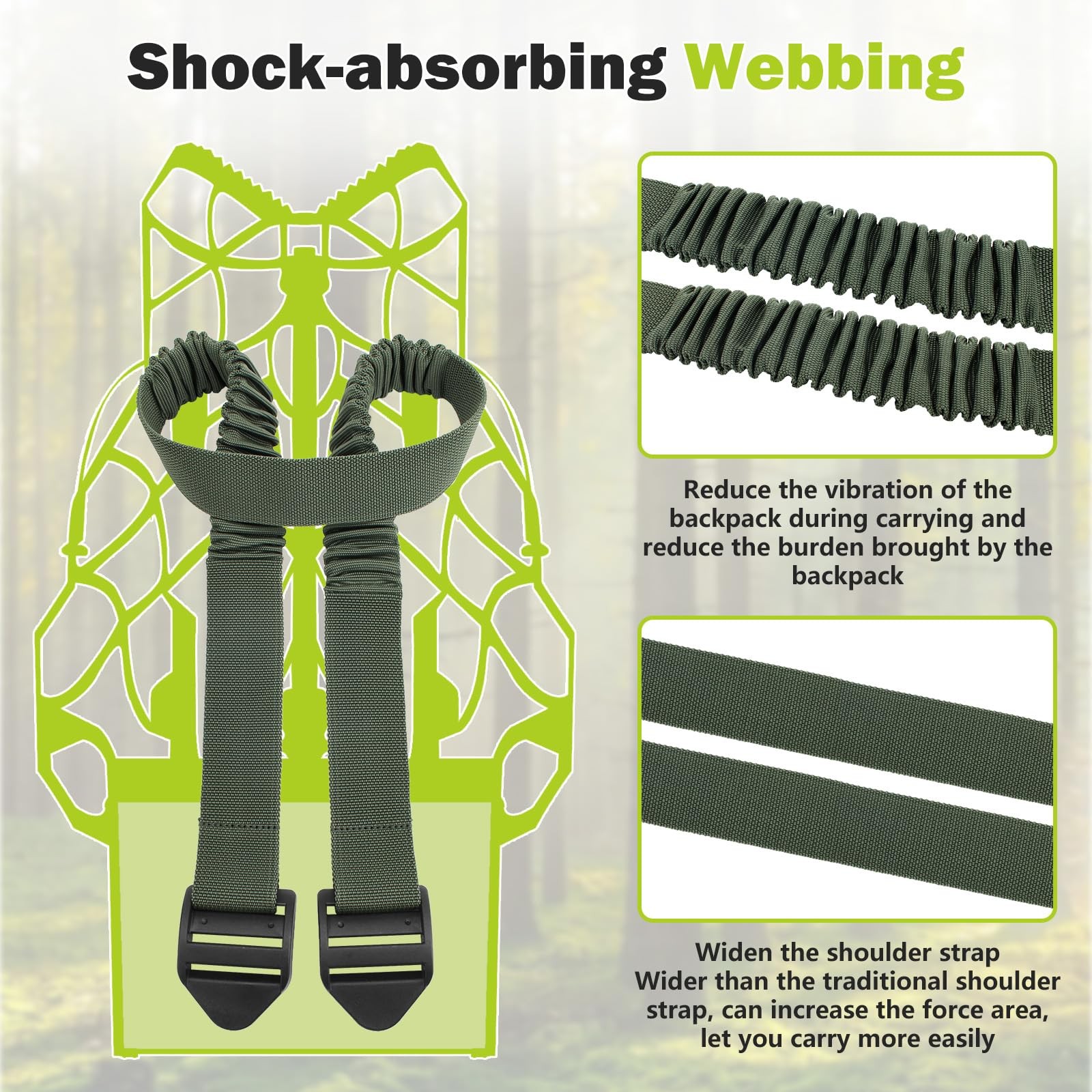Dimakung Shoulder & Tether Straps for Summit Treestands, Large, Black