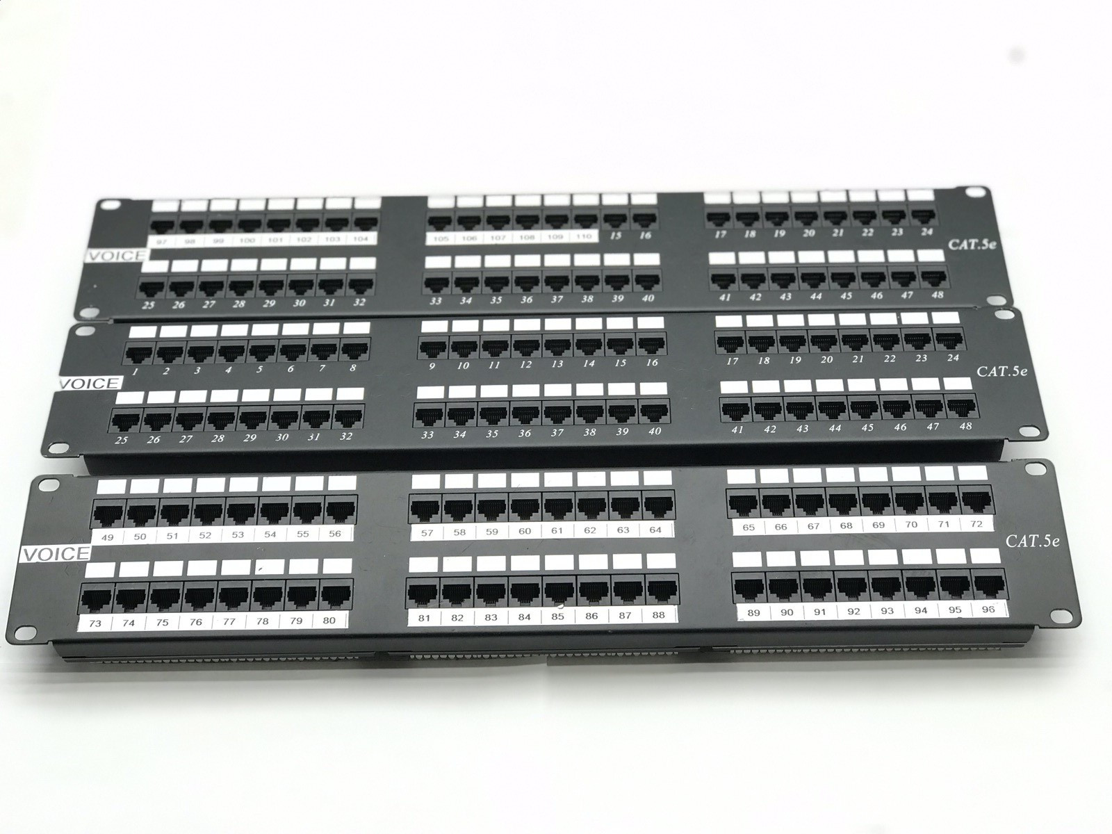 LOT OF 3 GRUBER PATCH PANEL CAT 6 48-PORT 2 RMS