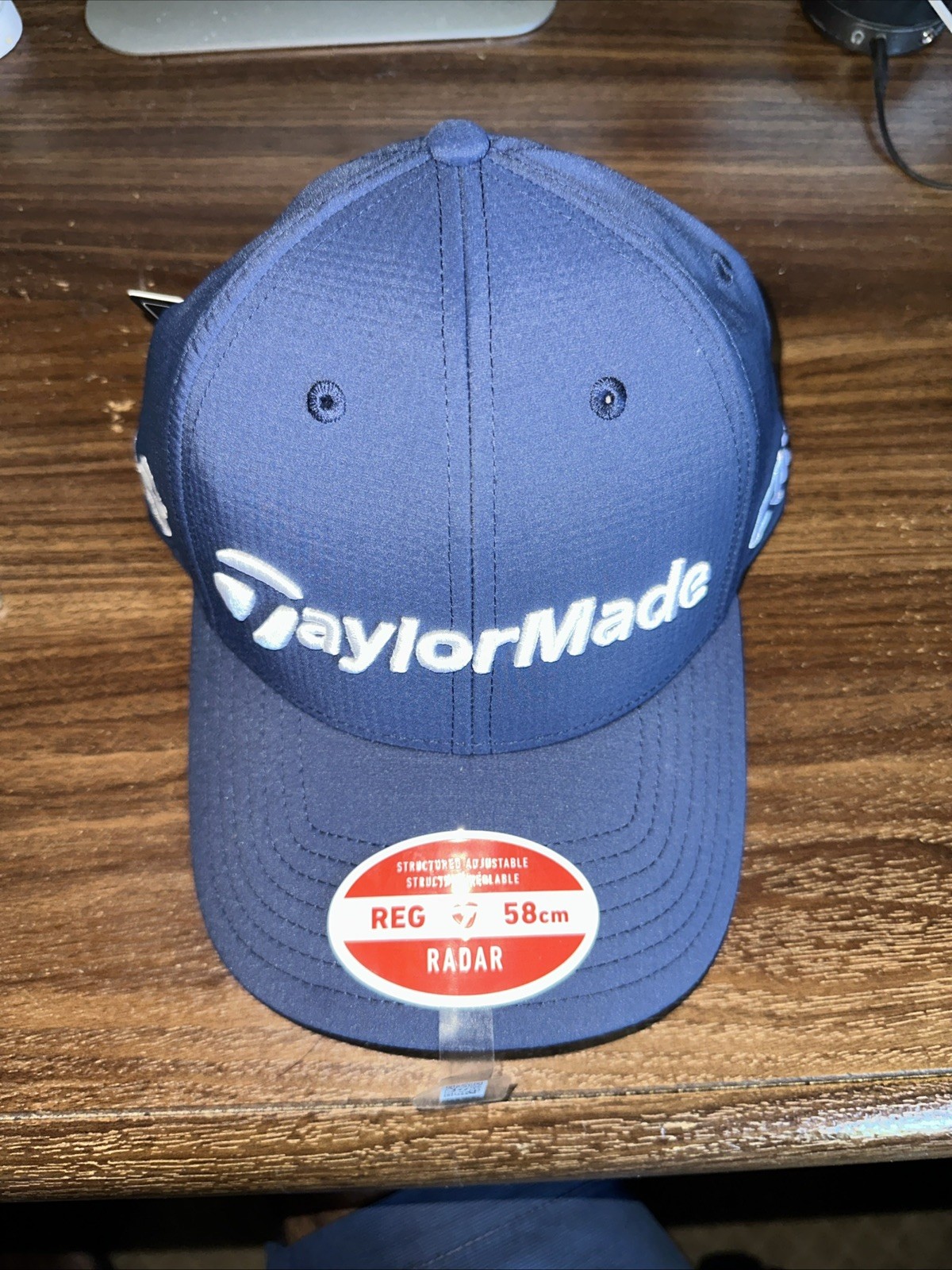 TaylorMade Radar Golf Hat Blue Adjustable Embroidered Logo Cap REG 58cm