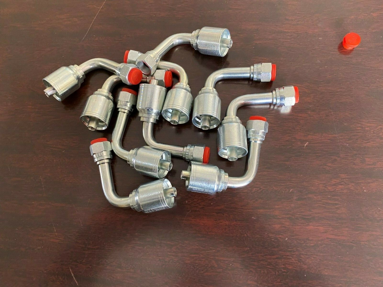10PK FJX90L-06-06 3/8" Hydraulic Hose x 3/8" Female JIC Swivel 90 Long 14143-6-6