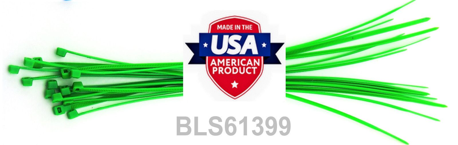 400 USA Made TOUGH TIES 8" inch 50lb Nylon Tie Wraps Wire Cable Zip Ties Green