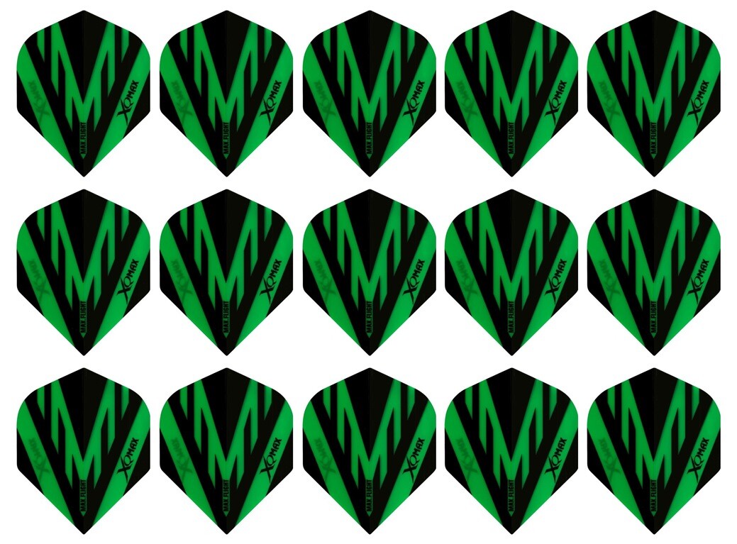 5 Sets XQMax Max 100 Micron Standard Dart Flights – Ships w/ Tracking – Green