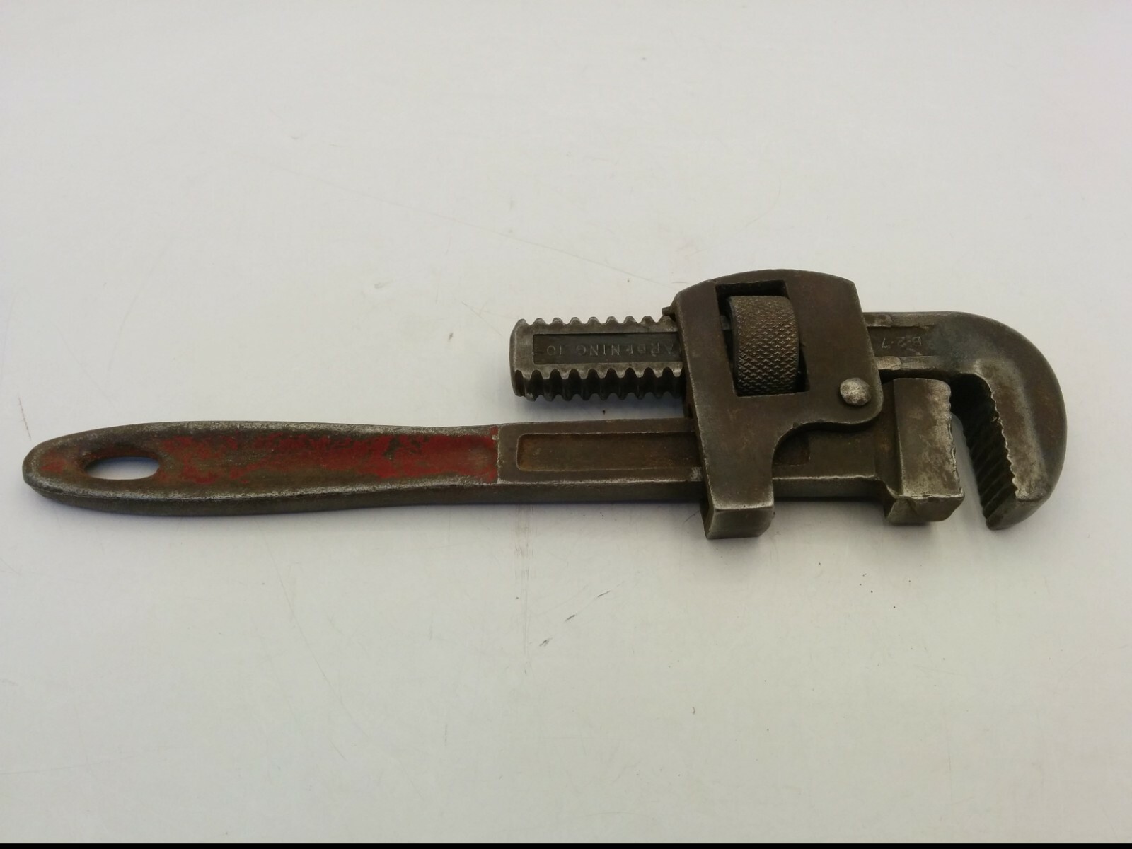 VINTAGE DUREX WEST GERMANY #10 ADJUSTABLE PIPE WRENCH, 9" LONG