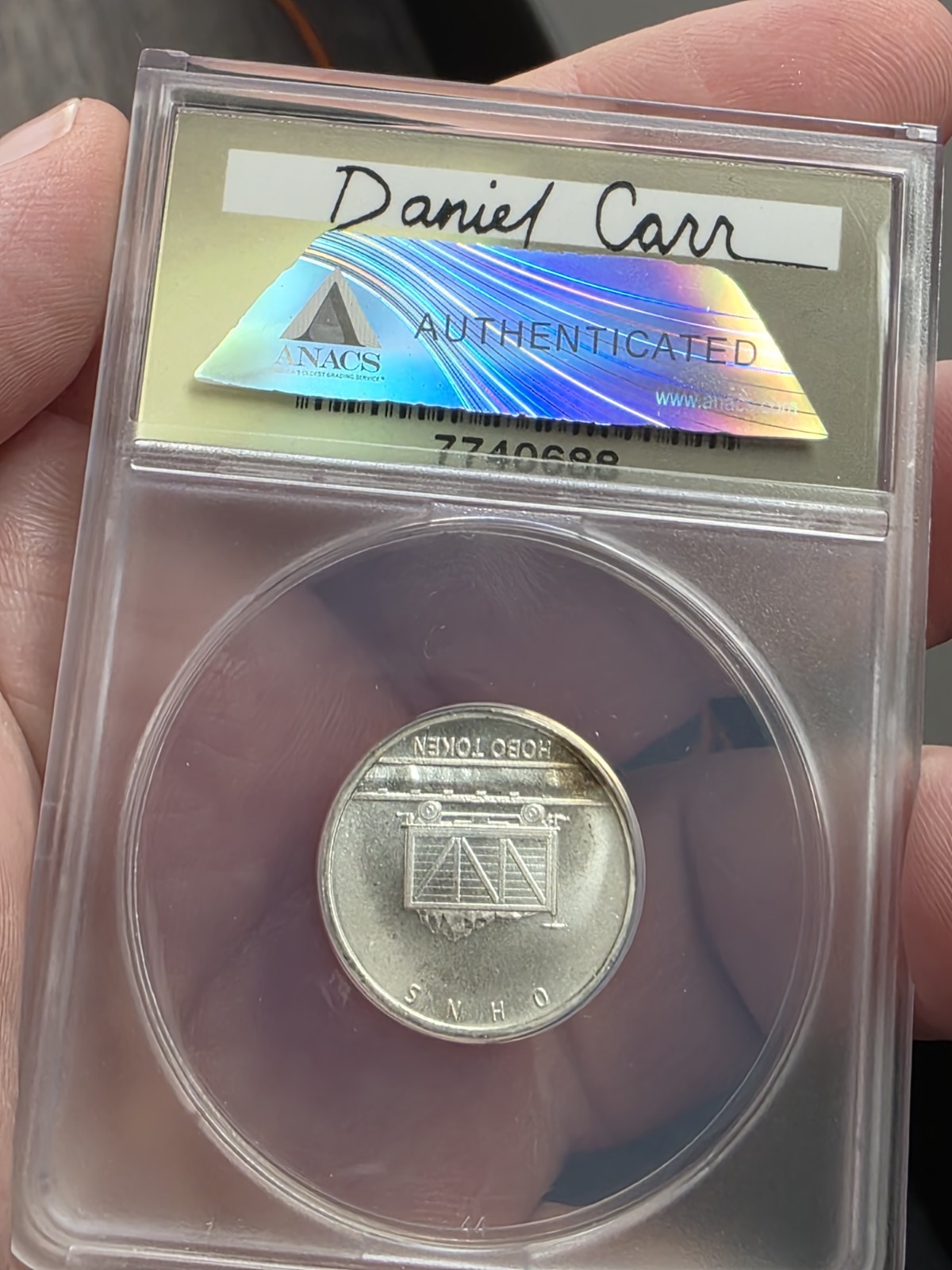 Dan CARR 2016 OHNS TOKEN! SILVER! ANACS MS69. 125 Mintage! Limited! Signed!