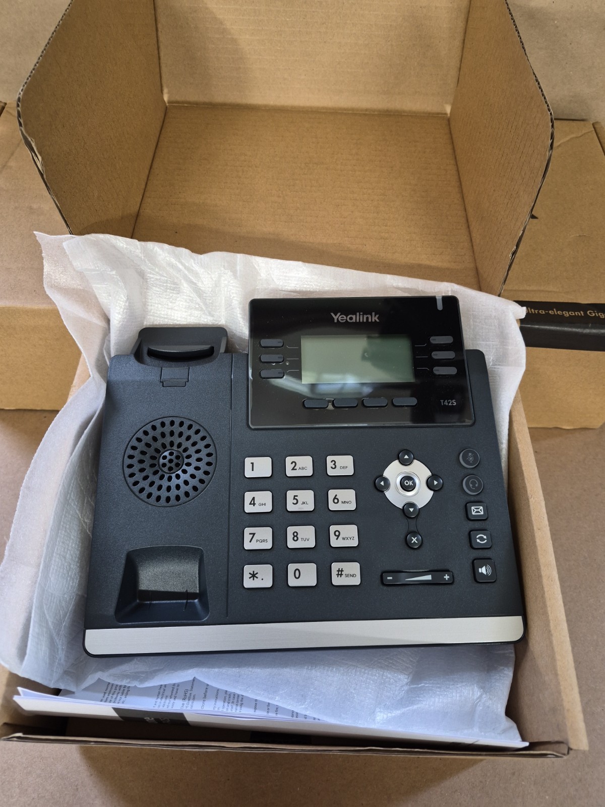 Bundle of 3 Yealink SIP T42S 12 line Gigabit VoIP Phone PoE for Business NIB