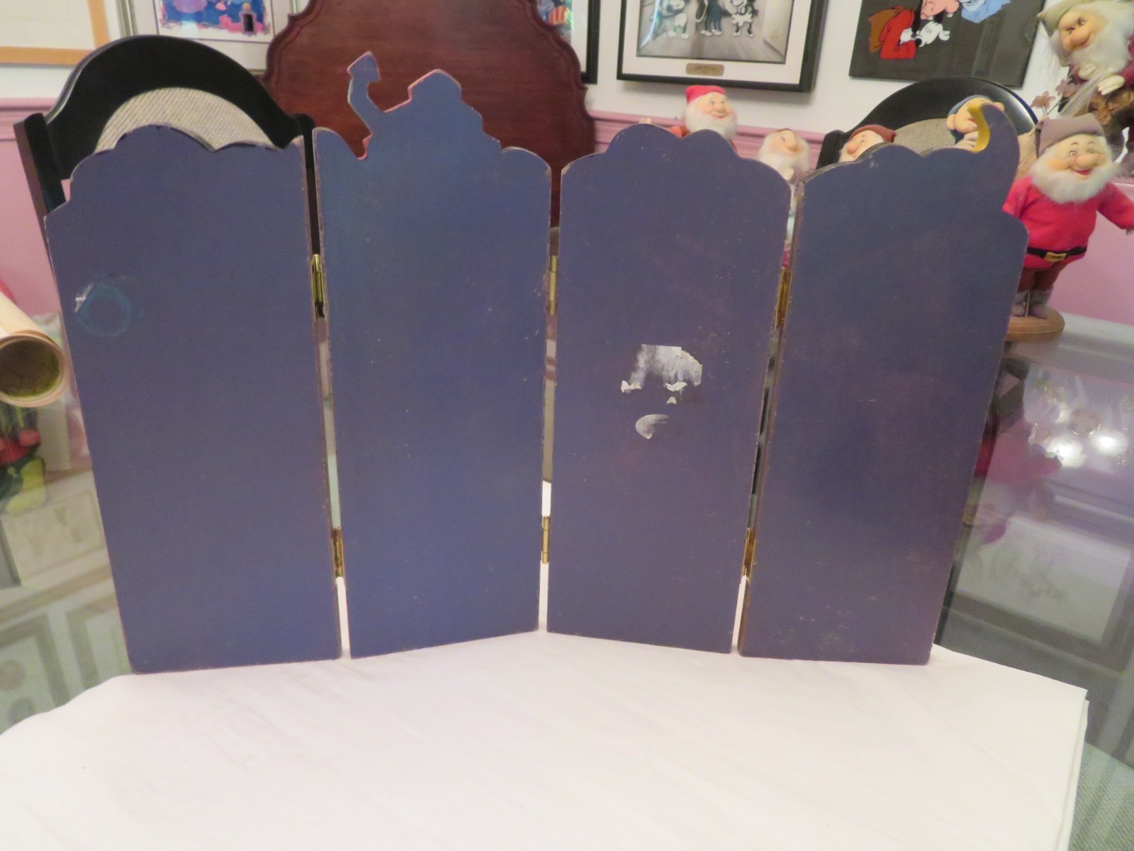 Halloween Backdrop 4 Panel 10" X 14" Wood Painted Standup