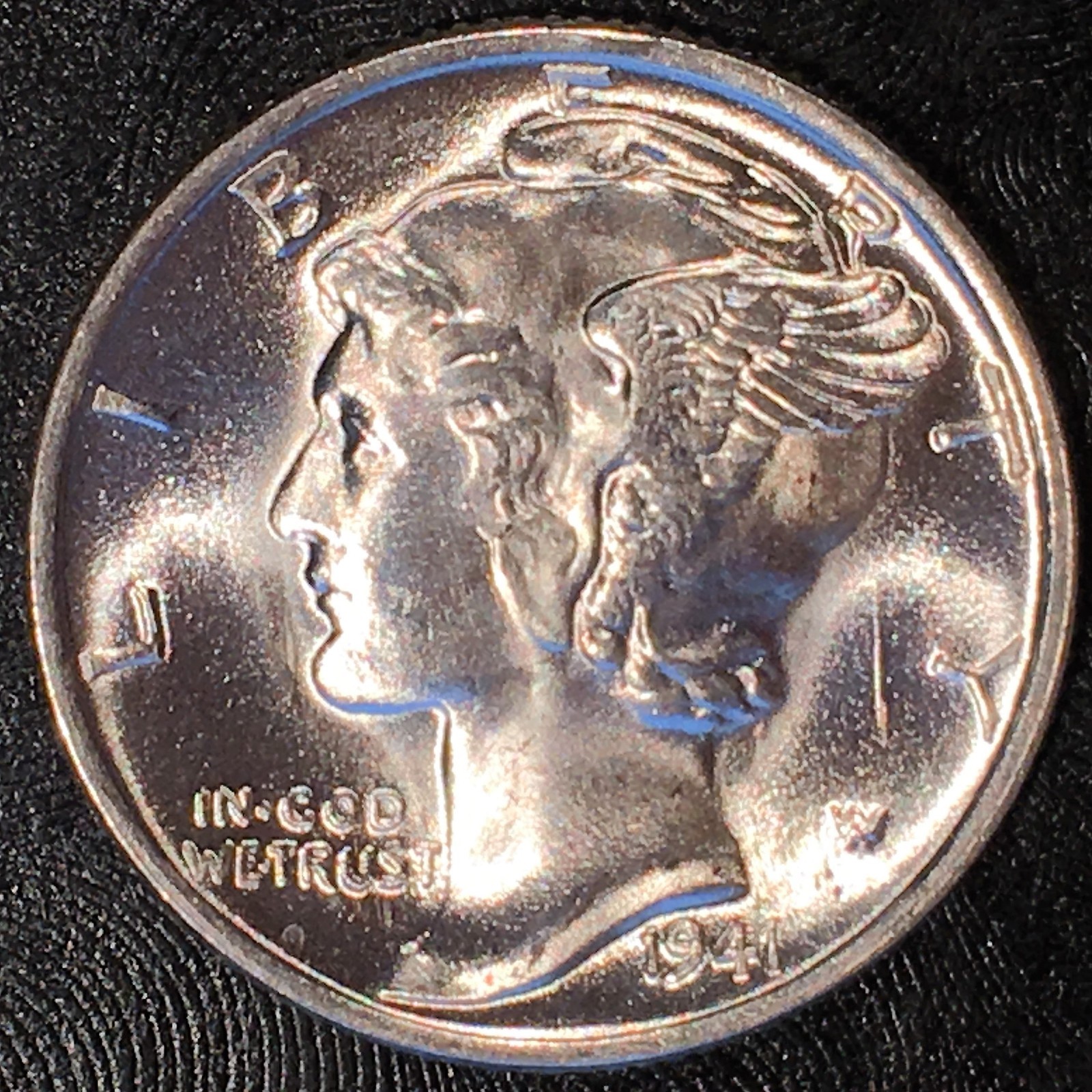 1941 Silver Mercury Dime - Superb uncirculated - High Quality Scans #G621