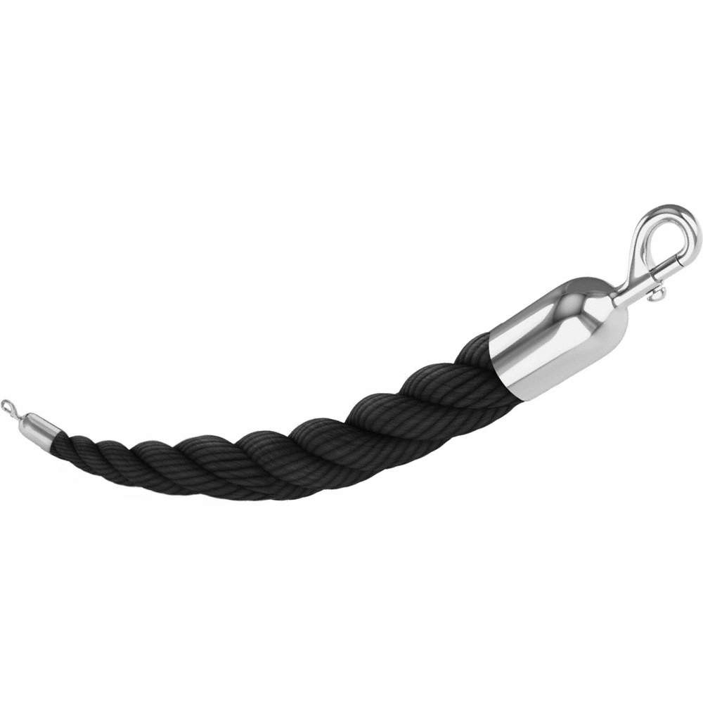 VISIONTRON  Barrier Rope,Polypropylene,Black,6 ft. 45NU24