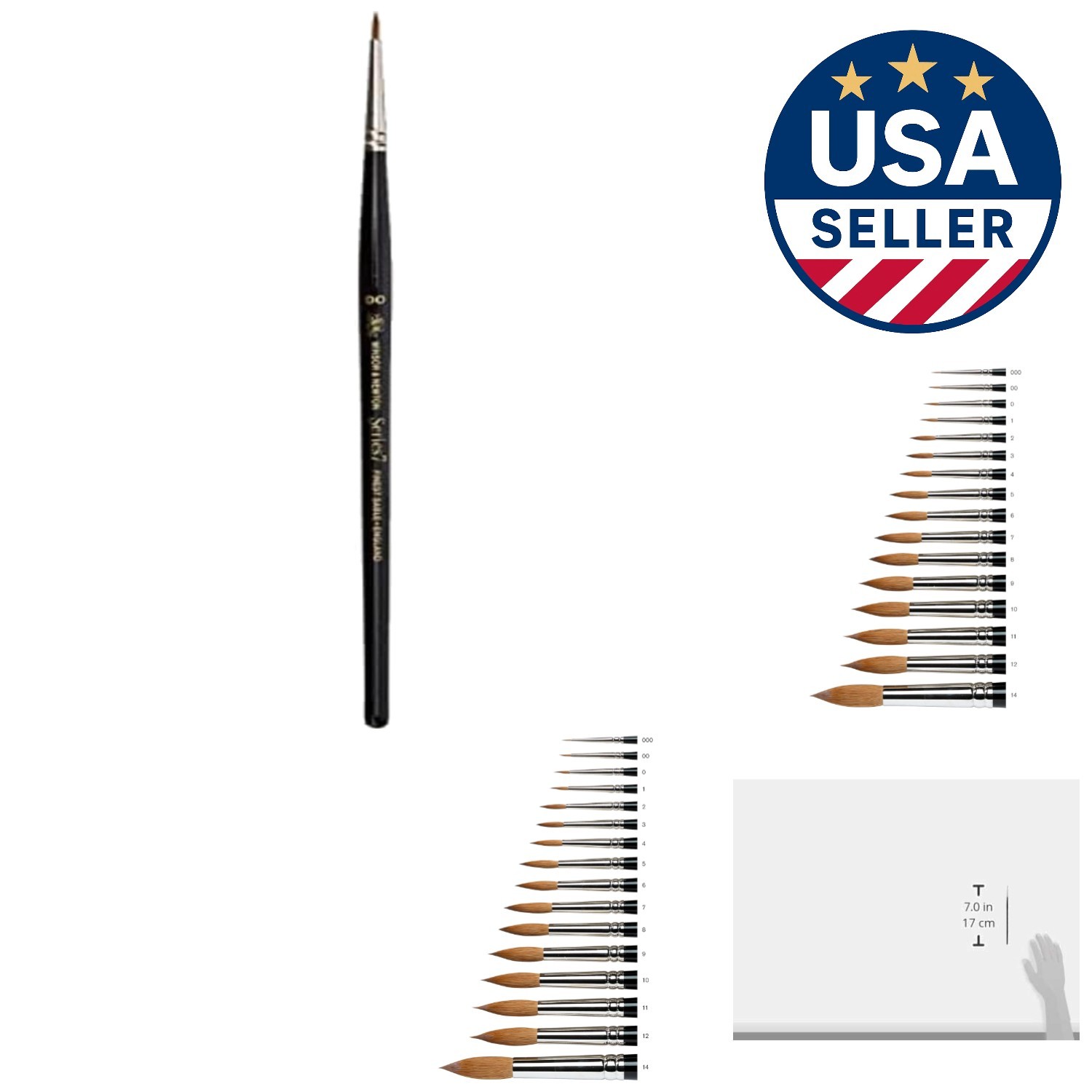 Series 7 Kolinsky Sable Brush #00 - The Artist's Choice for Watercolor Mastery