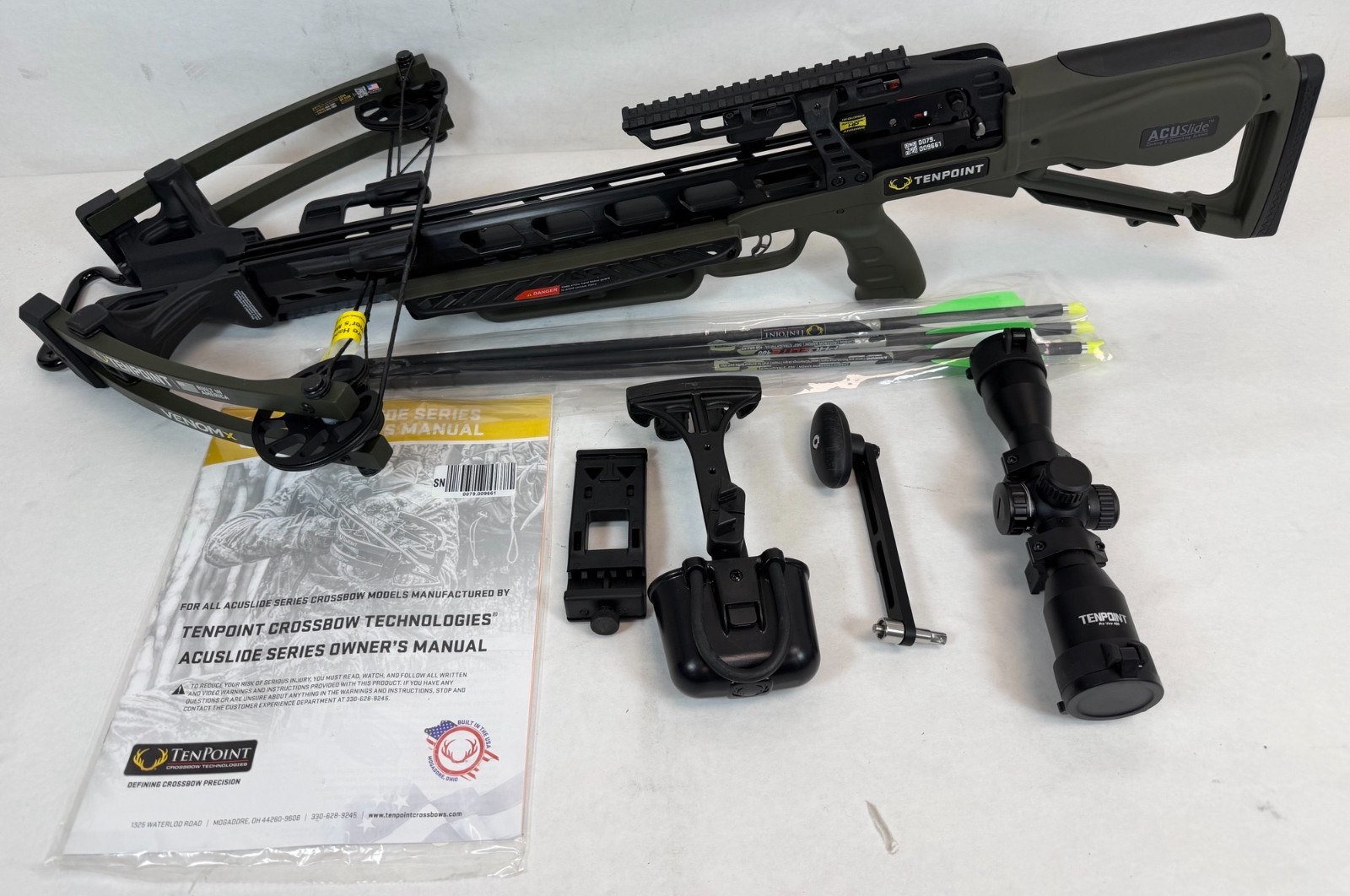 TenPoint Venom X ACUslide Pro View 400 Scope Moss Green CB24007-1559