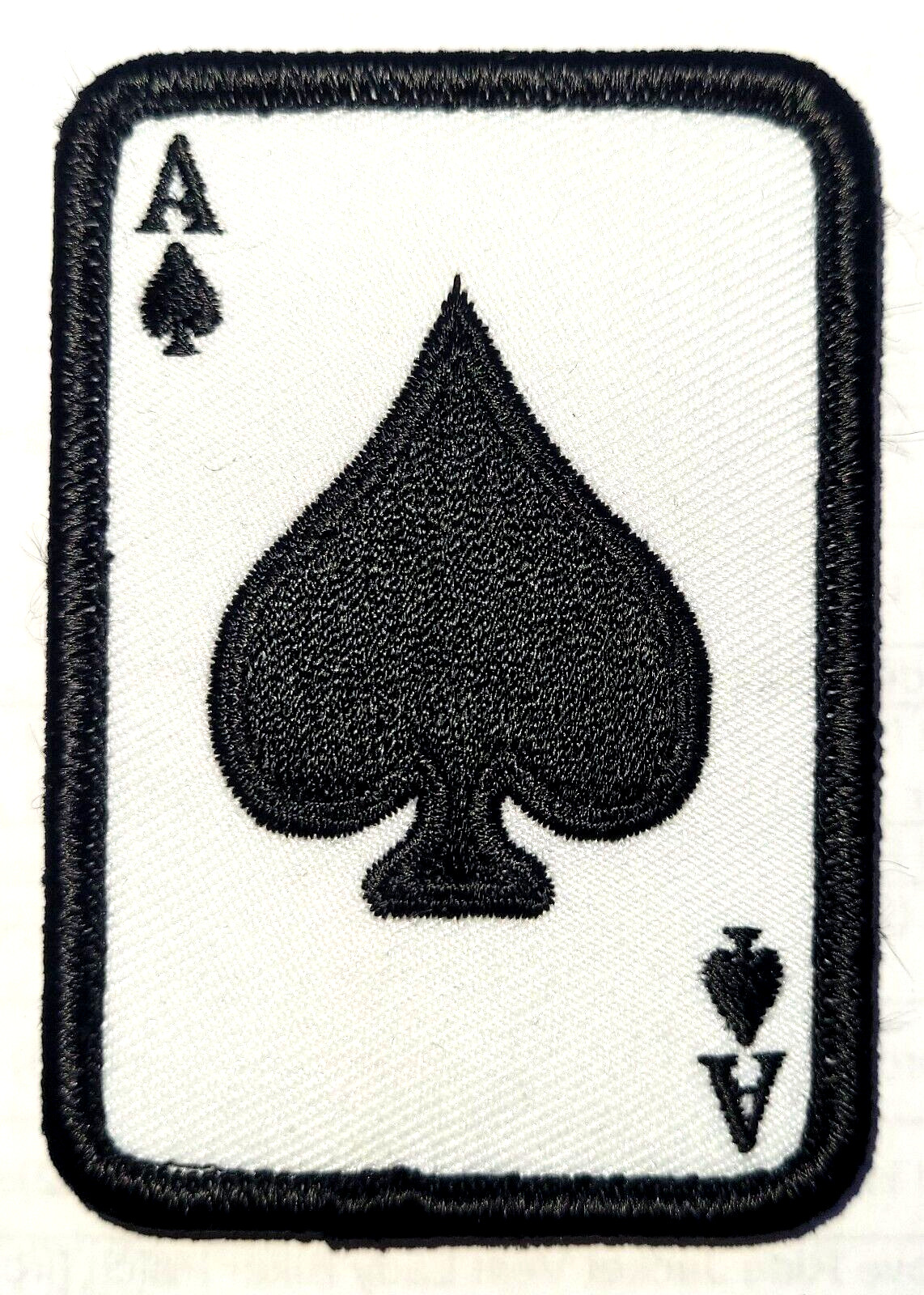 Ace of Spades  EMROIDERED MILITARY UNIFORM HOOK LOOP PATCH