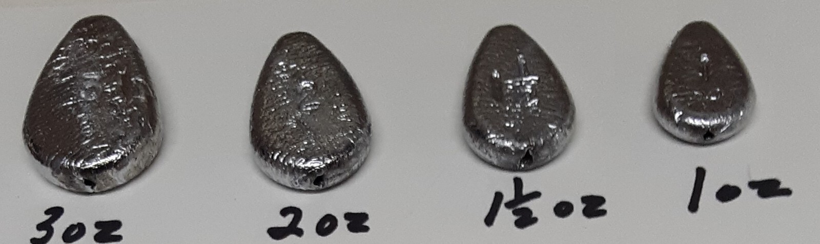 Flat Roll Sinkers quantity 25 you choose size 1 oz  1-1/2 oz  2 oz  3 oz