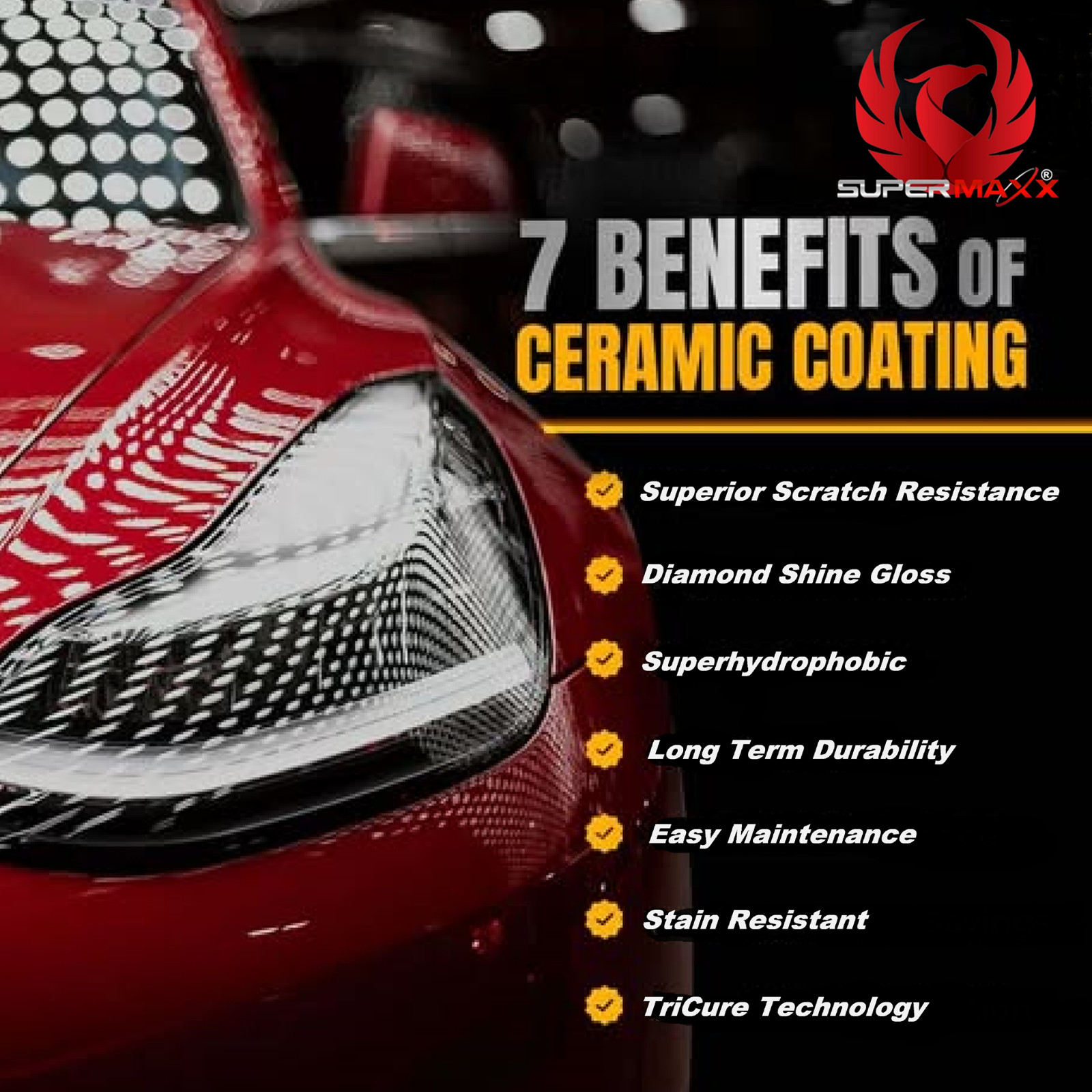 CERAMIC CAR COATING PAINT PROTECTION "HIGH GLOSS" SCRATCH RESISTANT - 30ML "KIT"