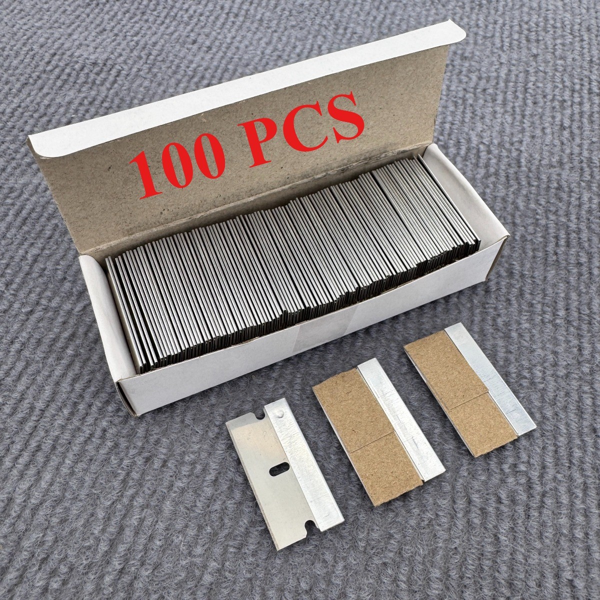 100X NEW Razor Blades Single Edge Extra Sharp Heat Treated Safety Knife Scrapers