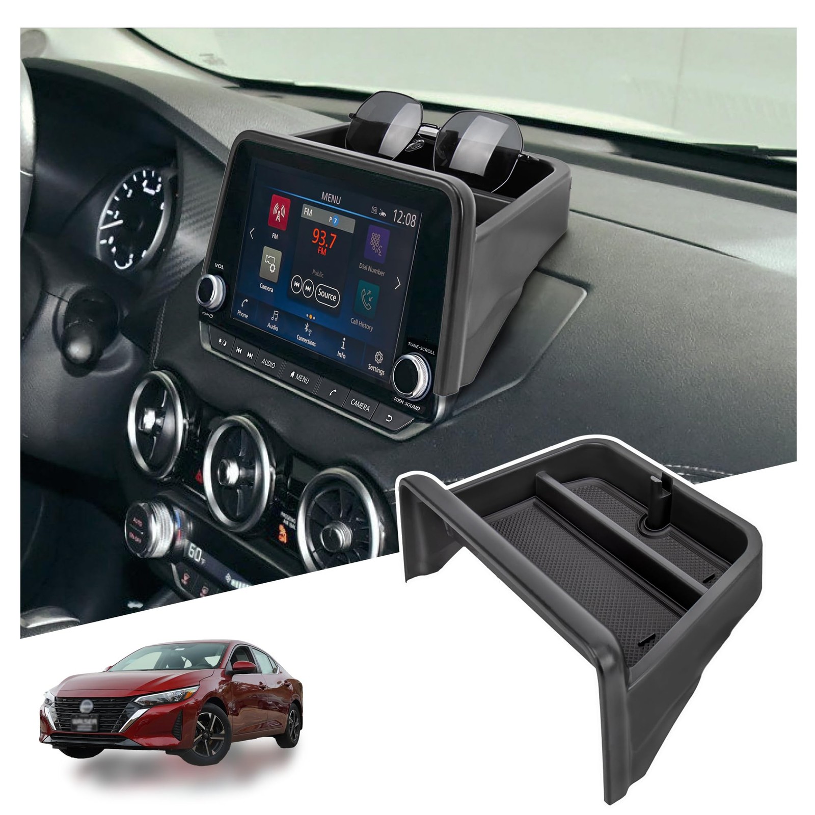 Center Console Organizer Dashboard Tray Compatible With 2020-2025 Nissan Sent...