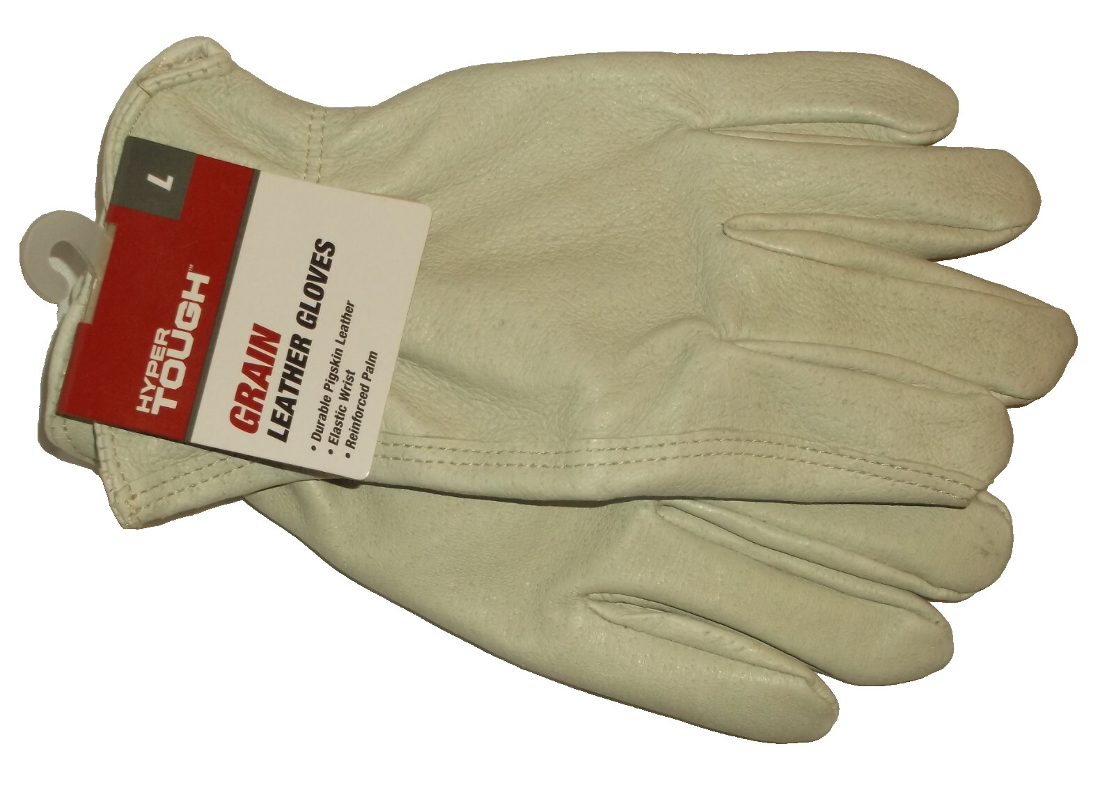 NWT Hyper Tough Durable Pigskin Grain Leather Work Gloves L