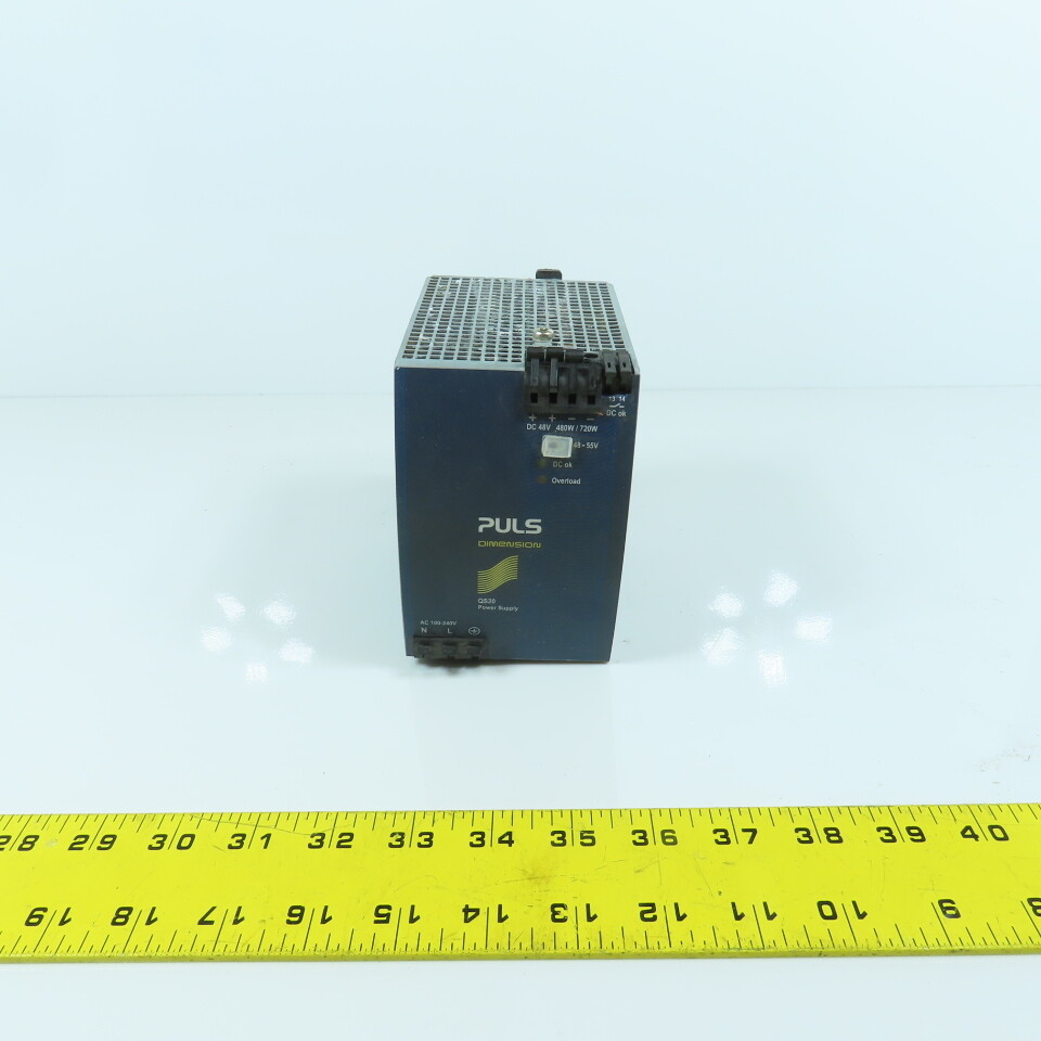 Puls QS20.481 Rail Mount 48-55V 10A DC Power Supply 100-240V Input Single Phase