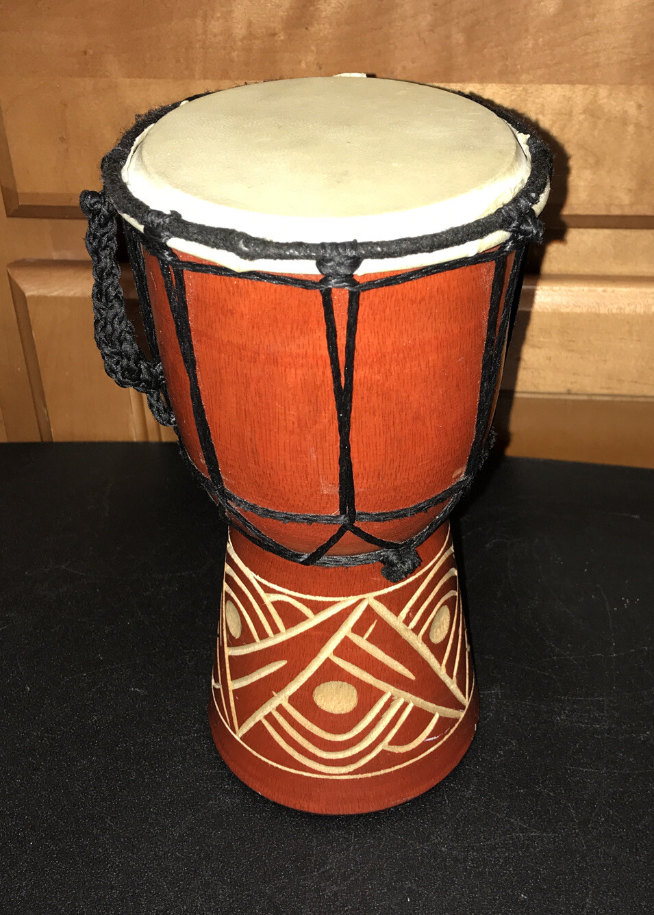 African Hand Drum Solid Mahogany Standard Goat Skin Drumhead 8”