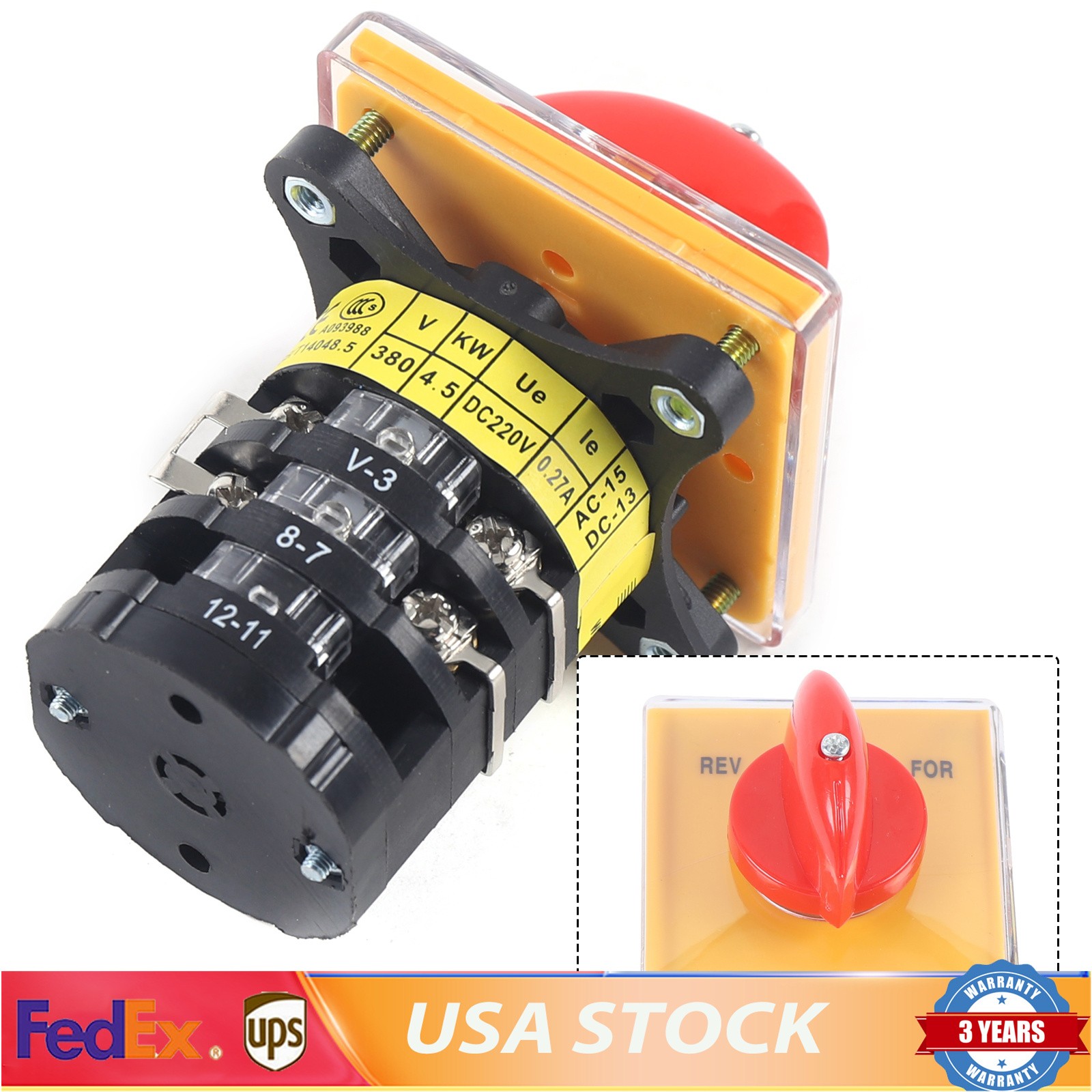 Forward Reverse 3 Phase Motor Mill Switch Bridgeport Milling Machine Switch USA