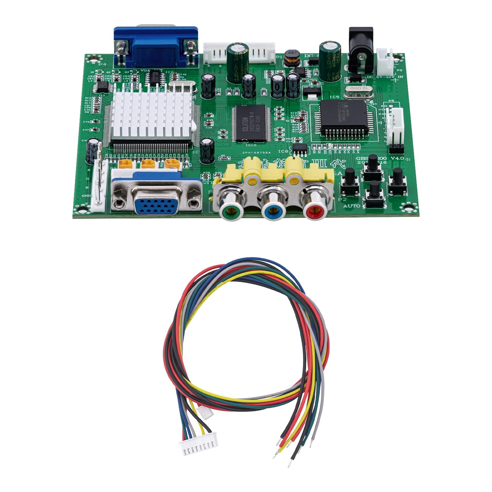 Mcbazel Arcade Game RGB/CGA/EGA to VGA HD Video 17cm x 14cm x 3cm, Black
