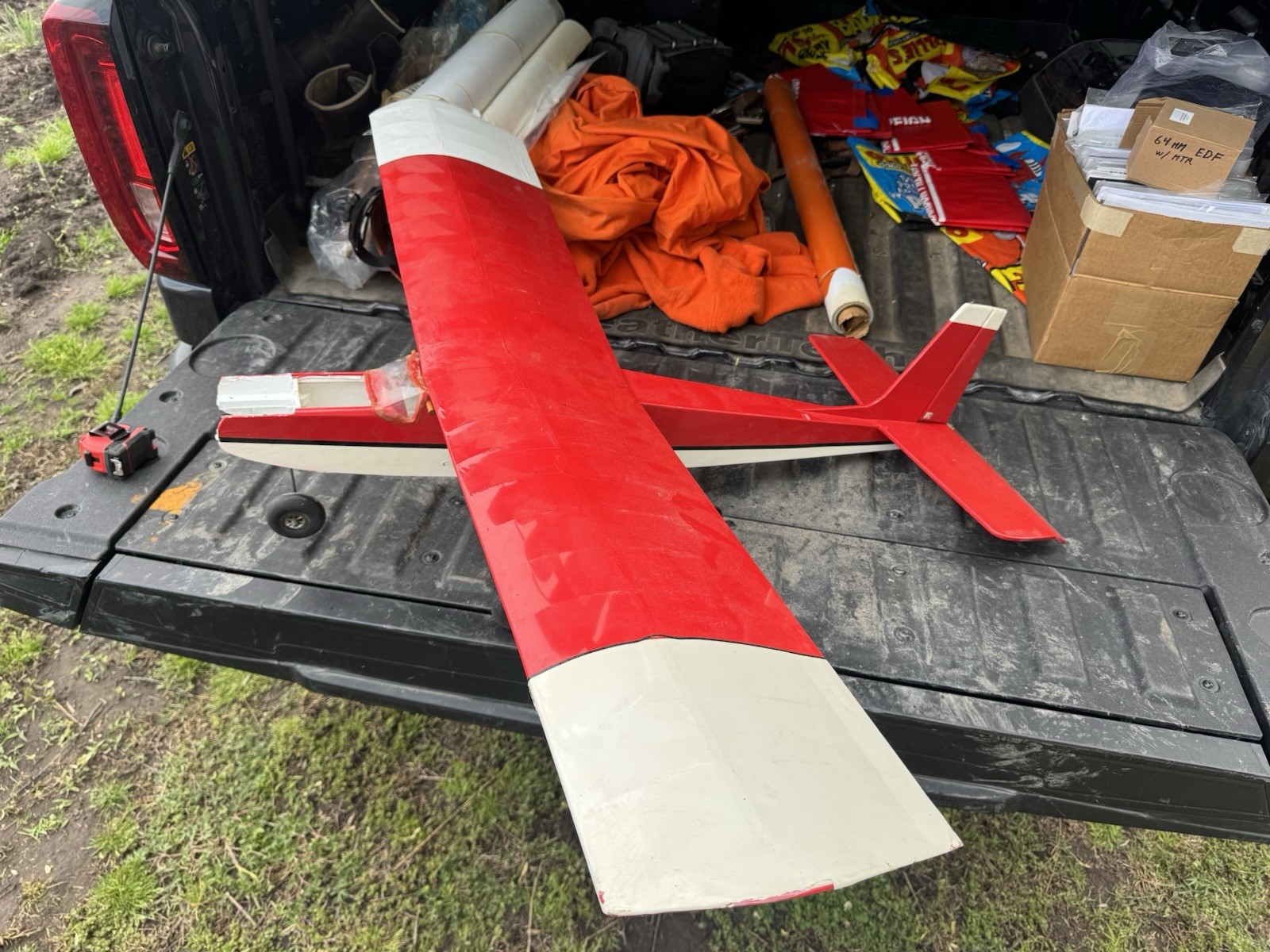 Vintage 50” R/C Remote Control Plane Trainer 50” Wingspan Built No Engine Used