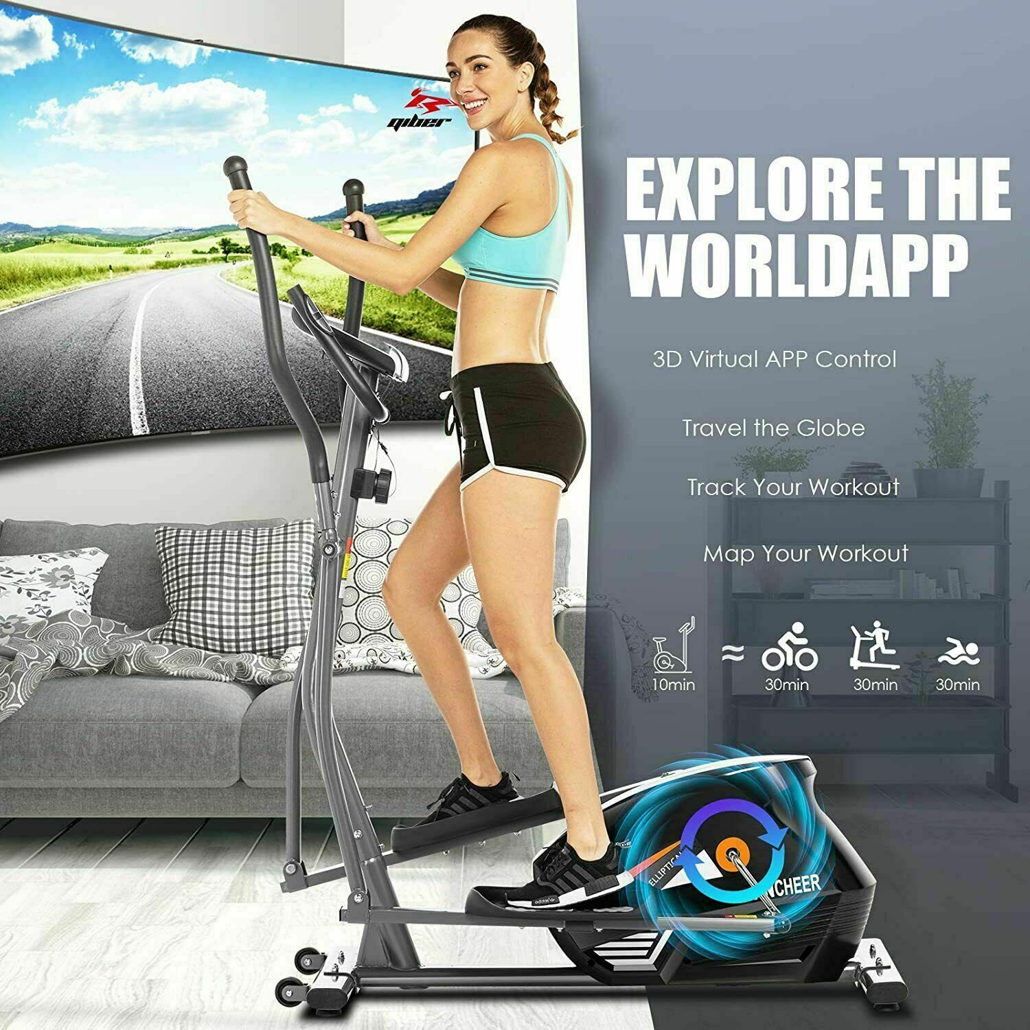 Magnetic Elliptical Exercise / Under Desk Fitness Training Machine for Home/Gym