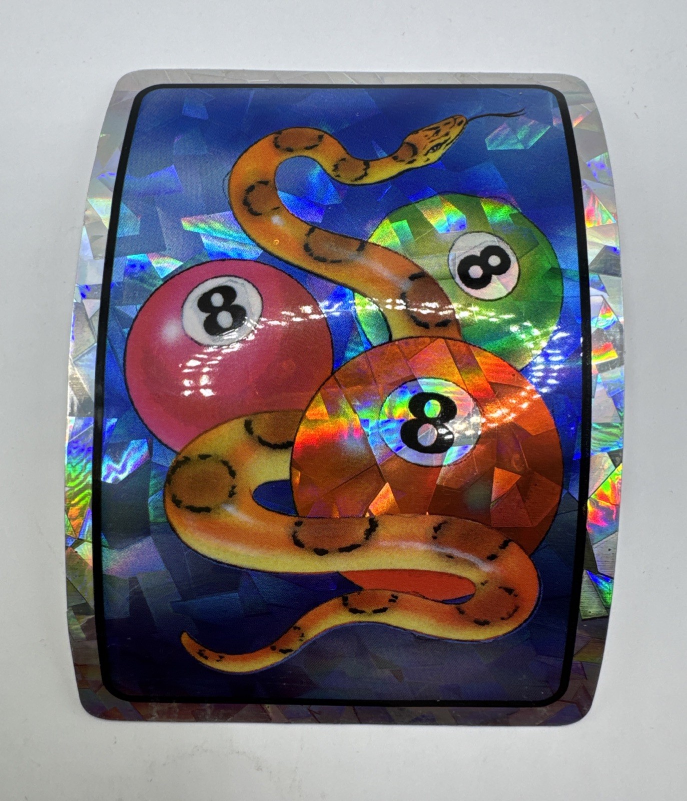Vintage Eightballs Boa Constrictor Vending Machine Sticker Prism
