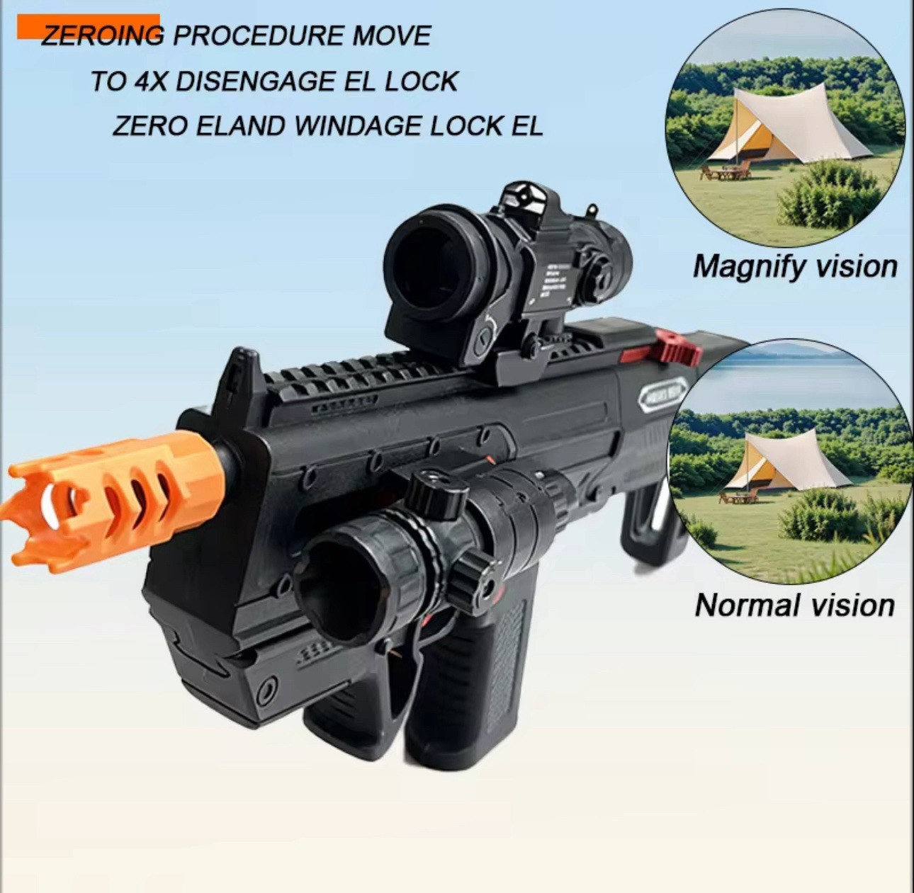 Professional-grade Airsoft gun, powerful output without lag, durable materials